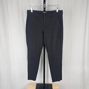 Liverpool Los Angeles Tapered Pants Black Textured Size 10/30 Modern Stretch